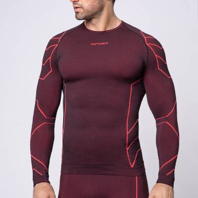 Męska koszulka termoaktywna z długim rękawem Spaio Rapid black/red M