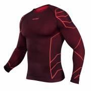 Męska koszulka termoaktywna z długim rękawem Spaio Rapid black/red