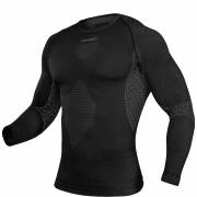 Męska koszulka termoaktywna z długim rękawem Spaio Breeze black/grey