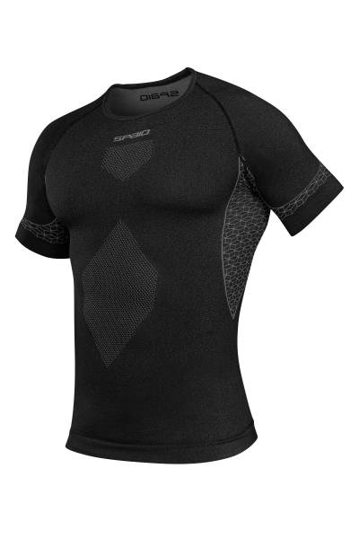 Męska koszulka termoaktywna z krótkim rękawem Spaio Breeze black/grey