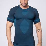 Męska koszulka termoaktywna z krótkim rękawem Spaio Breeze black/blue