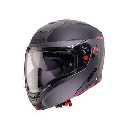 Kask Caberg Horus X Czarny mat/szary/fuksja S