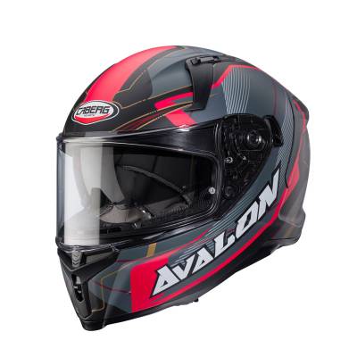 Kask Caberg Avalon X Optic - Czarny Mat/Szary/Czerwony L