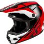 Kask Cross FLY Racing Kinetic CREST czarny/biały/czerwony