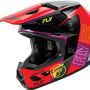 Kask Cross FLY Racing Kinetic biały/czarny/czerwony
