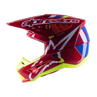 Kask ALPINESTARS MX S-M5 Action Bright Red/White/Fluo Yellow M