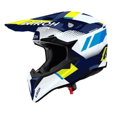 Kask Airoh Wraaap Vision Yellow Blue Gloss M