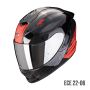 Kask Scorpion Helmets Exo-1400 Evo II Air Luma Black-Red