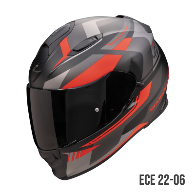 Kask Scorpion Helmets EXO-491 ABILIS Matt Black-Silver-Red S