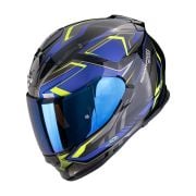 Kask Scorpion Helmets Exo-491 ZUMO Black-Blue-Neon Yellow