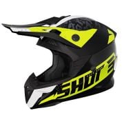 Kask dziecięcy Shot Pulse Black White Neon Yellow