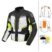 Kurtka SHIMA Dune szary/czarny/żółty fluo