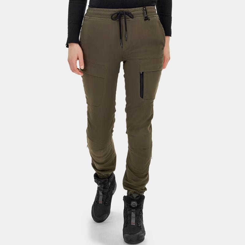 Spodnie motocyklowe Joggsy w kolorze khaki