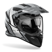 Kask Airoh Bandit szary/czarny/biały połysk