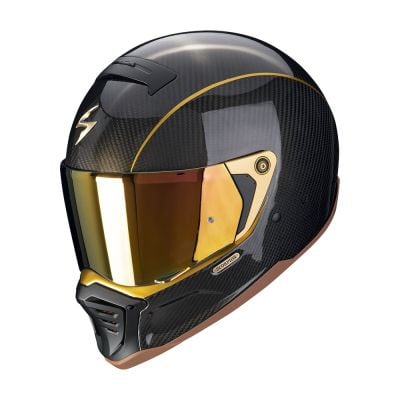 Kask Scorpion Exo HX1 Carbon Black-Gold XS