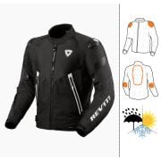 Kurtka motocyklowa Rev'IT! Control H2O czarny/biały