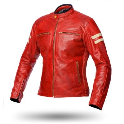 Damska kurtka Spyke Milano 2.0 Lady czerwony/biały 42