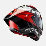 Kask Alpinestars Supertech R10 Black/Carb/Fluo Red/White