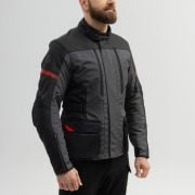 Kurtka Broger Overland Black Dark Grey Red