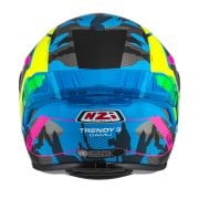 Kask NZI Trendy Stream Camu Blue Neon Pink Blue Matt
