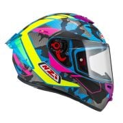 Kask NZI Trendy Stream Camu Blue Neon Pink Blue Matt