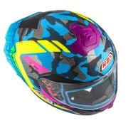 Kask NZI Trendy Stream Camu Blue Neon Pink Blue Matt