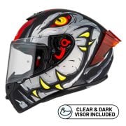Kask NZI Trendy Stream Raptor Black Grey Red Matt