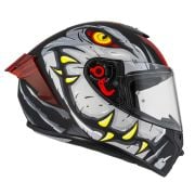 Kask NZI Trendy Stream Raptor Black Grey Red Matt