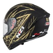 Kask NZI Trendy Stream Flag Black Gold Matt