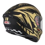 Kask NZI Trendy Stream Flag Black Gold Matt