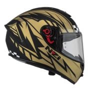 Kask NZI Trendy Stream Flag Black Gold Matt