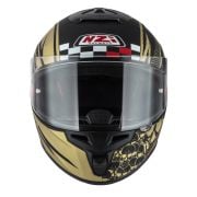Kask NZI Trendy Stream Flag Black Gold Matt