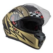 Kask NZI Trendy Stream Flag Black Gold Matt