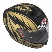 Kask NZI Trendy Stream Flag Black Gold Matt