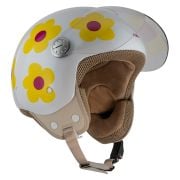 Kask NZI Pasarela Margaritas Naranja Y Rosa