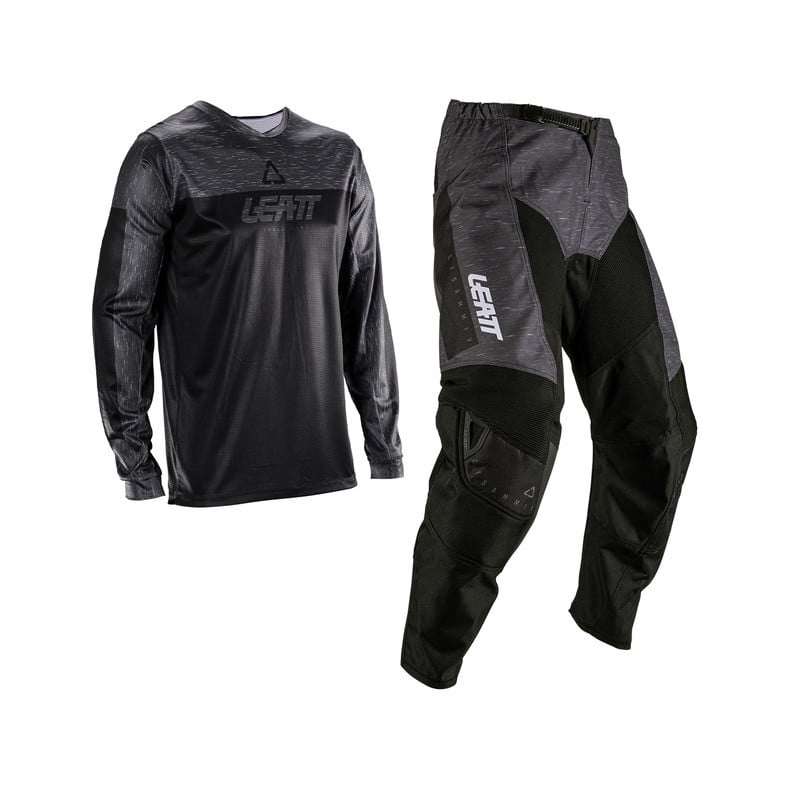 Strój offroadowy bluza i spodnie Leatt Ride Kit Moto 3.5 Stealth Black Grey