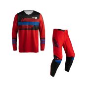 Strój offroadowy bluza i spodnie Leatt Ride Kit Moto 3.5 Stripes Red