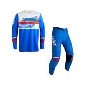 Strój offroadowy bluza i spodnie Leatt Ride Kit Moto 3.5 Stripes Blue