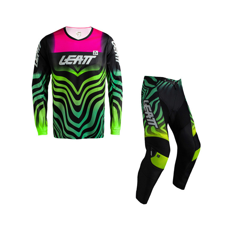 Strój offroadowy bluza i spodnie Leatt Ride Kit Moto 3.5 Tiger Pink
