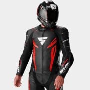 Kurtka skórzana SHIMA Mission ST G2 black/red