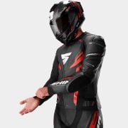 Kurtka skórzana SHIMA Mission ST G2 black/red