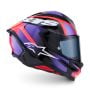 Kask Alpinestars Supertech S-R7 LUMEN Black Purple Red Fluo White Glossy