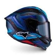 Kask Alpinestars Supertech S-R7 KINETIS Black Blue Pink Fluo White Glossy