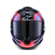 Kask Alpinestars Supertech S-R7 LUMEN Black Purple Red Fluo White Glossy