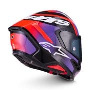 Kask Alpinestars Supertech S-R7 LUMEN Black Purple Red Fluo White Glossy