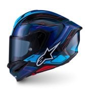 Kask Alpinestars Supertech S-R7 KINETIS Black Blue Pink Fluo White Glossy