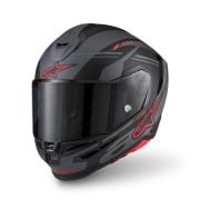 Kask Alpinestars Supertech S-R7 A-Core Black Gray Red Matt
