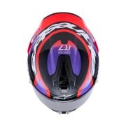 Kask Alpinestars Supertech S-R7 LUMEN Black Purple Red Fluo White Glossy