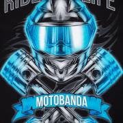 Koszulka BLUE CHROME Motobanda by Pit Bull 