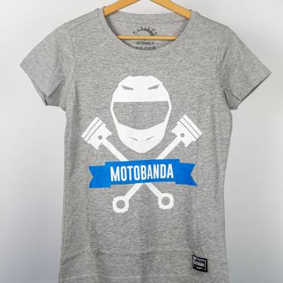 Koszulka Motobanda Classic Damska Szara S